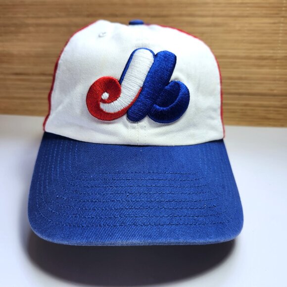 Montreal Expos MLB Strap Back Hat Cap 47 Brand Cooperstown Pinwheel Logo Mens - Picture 1 of 11